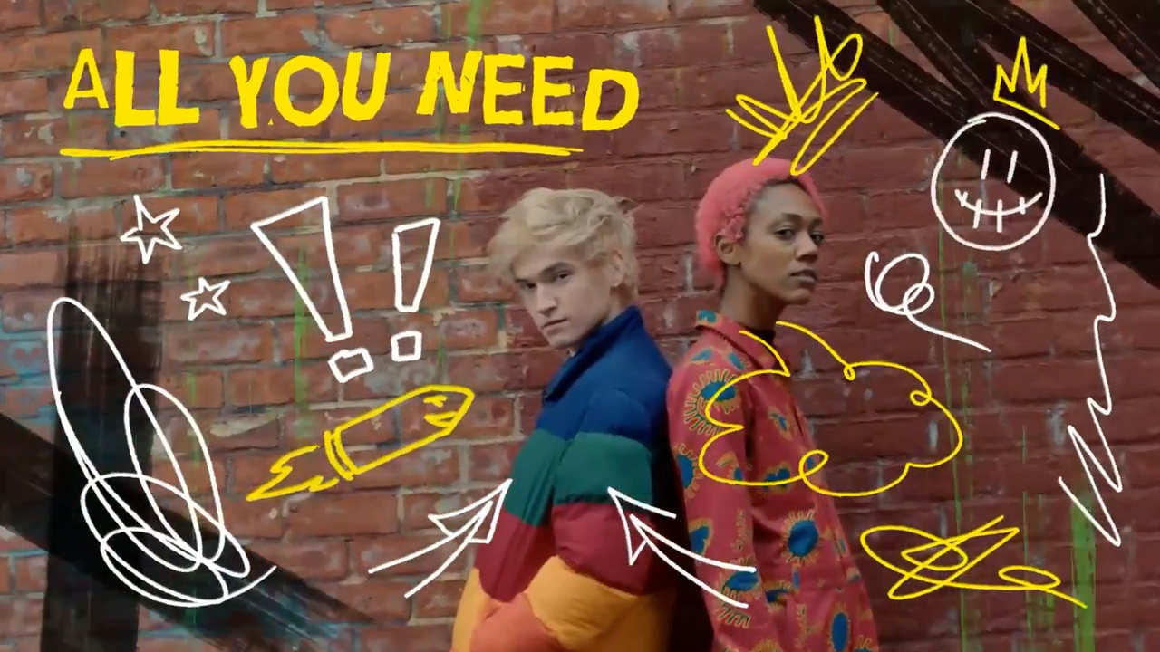 Pr模板：卡通涂鸦元素潦草文本和叠加贴纸Scribbled Text & Overlays（0113）