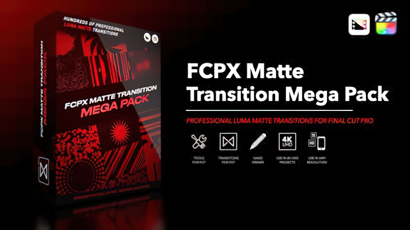 2026 Final Cut Pro插件FCPX Matte Transition 亮度遮罩转场合集0197