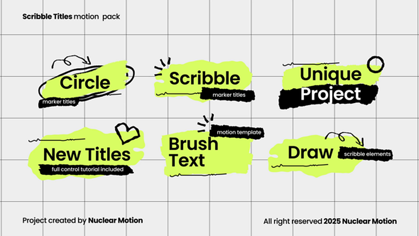 文字动画 FCPX Final Cut Pro Scribble Text Animation 2001