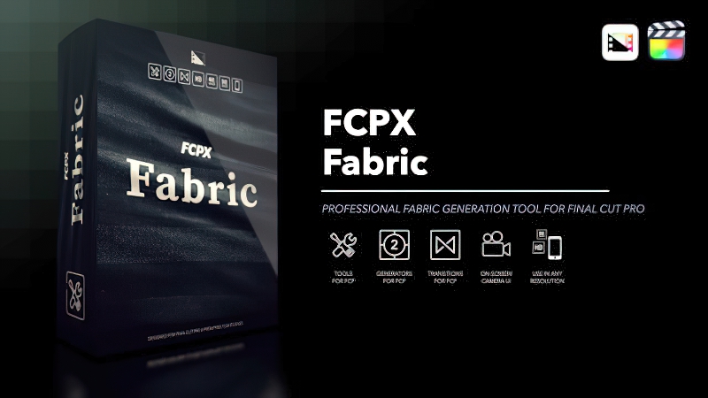 2026 Final Cut Pro插件FCPX Fabric 高级3D织物布料旗帜生成器0176