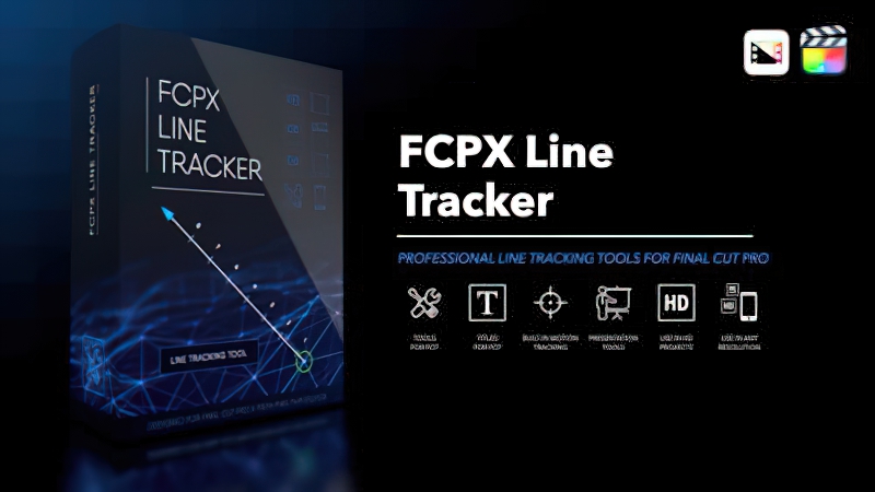 2026 Final Cut Pro插件FCPX Line Tracker点对点线条线路跟踪器0191