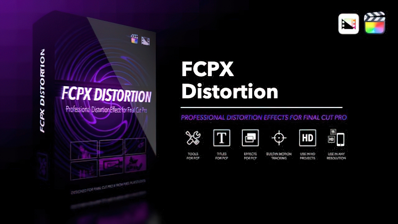 2026 Final Cut Pro插件FCPX Distortion 网格扭曲拉伸失真效果0171