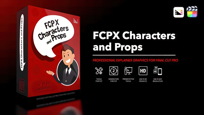 2026 Final Cut Pro插件FCPX Characters and Props人物角色道具0168