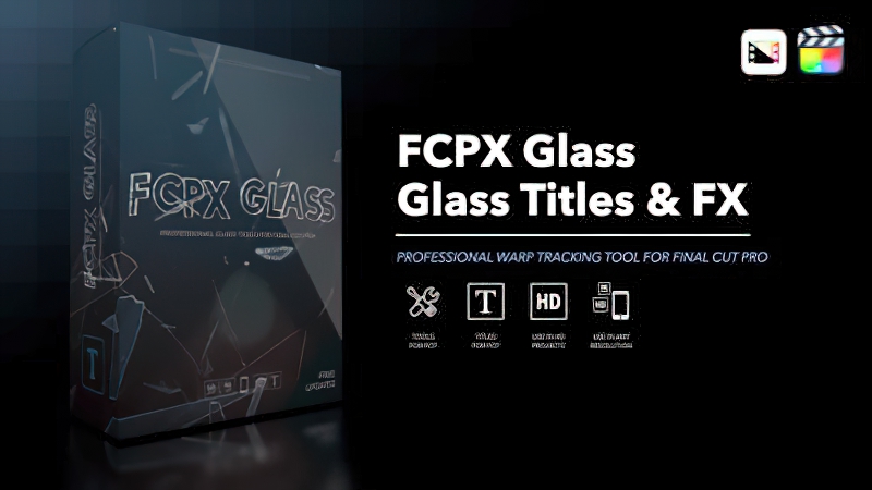 2026 Final Cut Pro插件 FCPX Glass 玻璃覆盖层放大棱镜透视效果0180