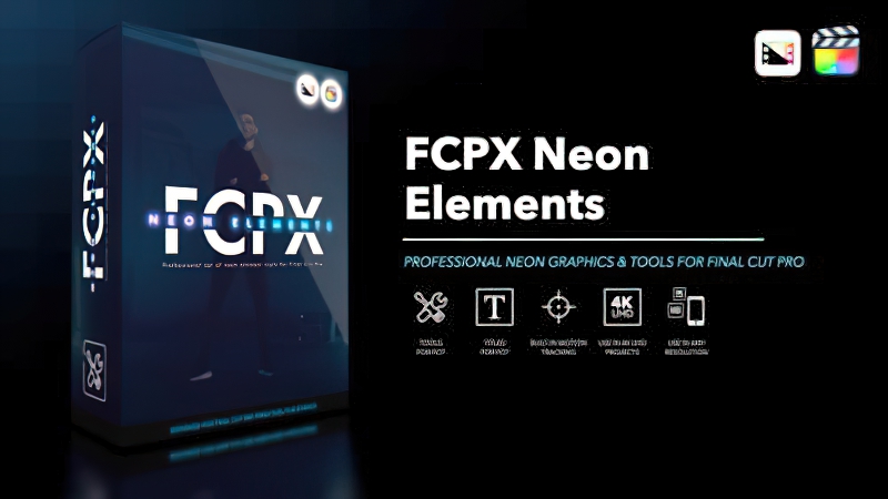 2026 Final Cut Pro插件FCPX Neon Elements专业霓虹元素效果工具0200