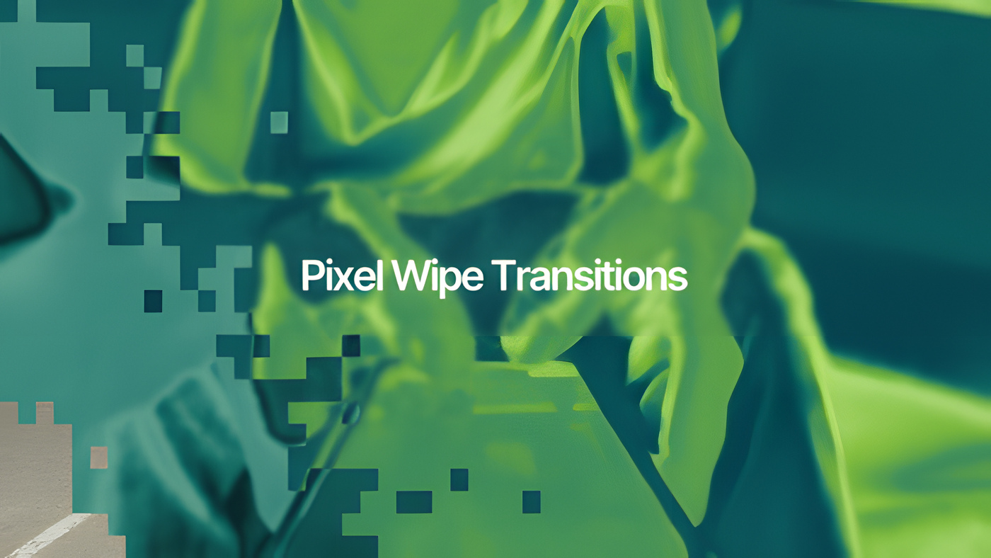 PR模板像素擦拭转场特效Pixel Wipe8款横竖屏MOGRT颜色控制 0233