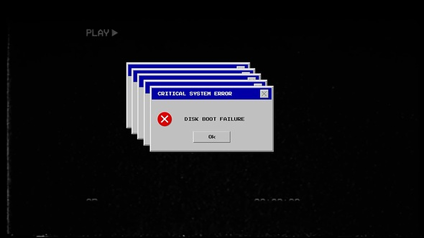 FCPX插件复古故障弹窗标题VHS特效电脑错误界面 2133