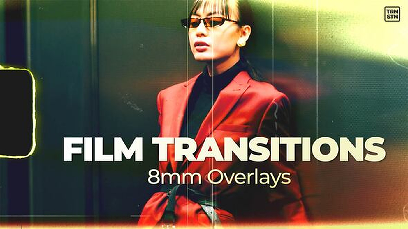 FCPX插件复古8mm胶片转场Final Cut Pro漏光灼烧颗粒划痕视频剪辑 2139