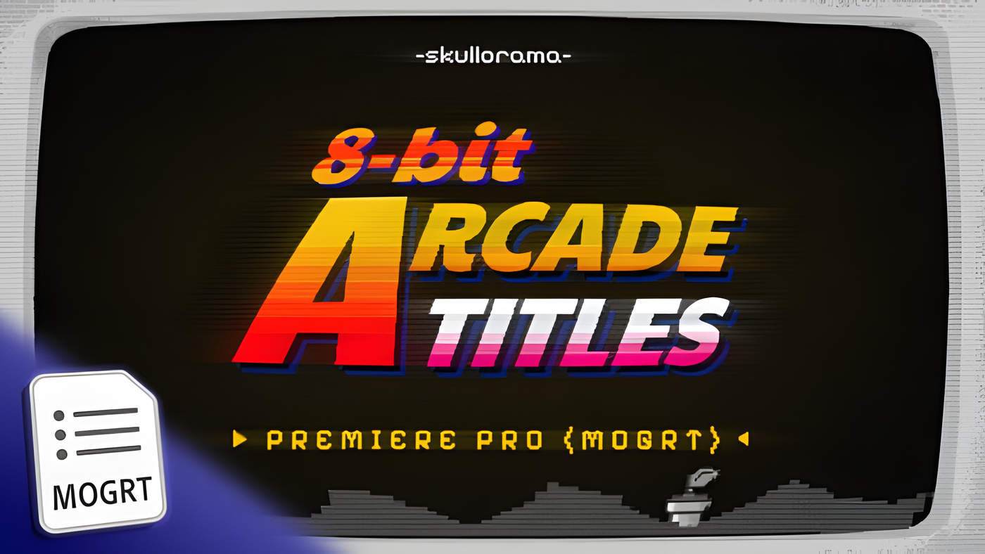 PR模板复古像素街机12款文字标题动画8-bit Arcade Titles 0274