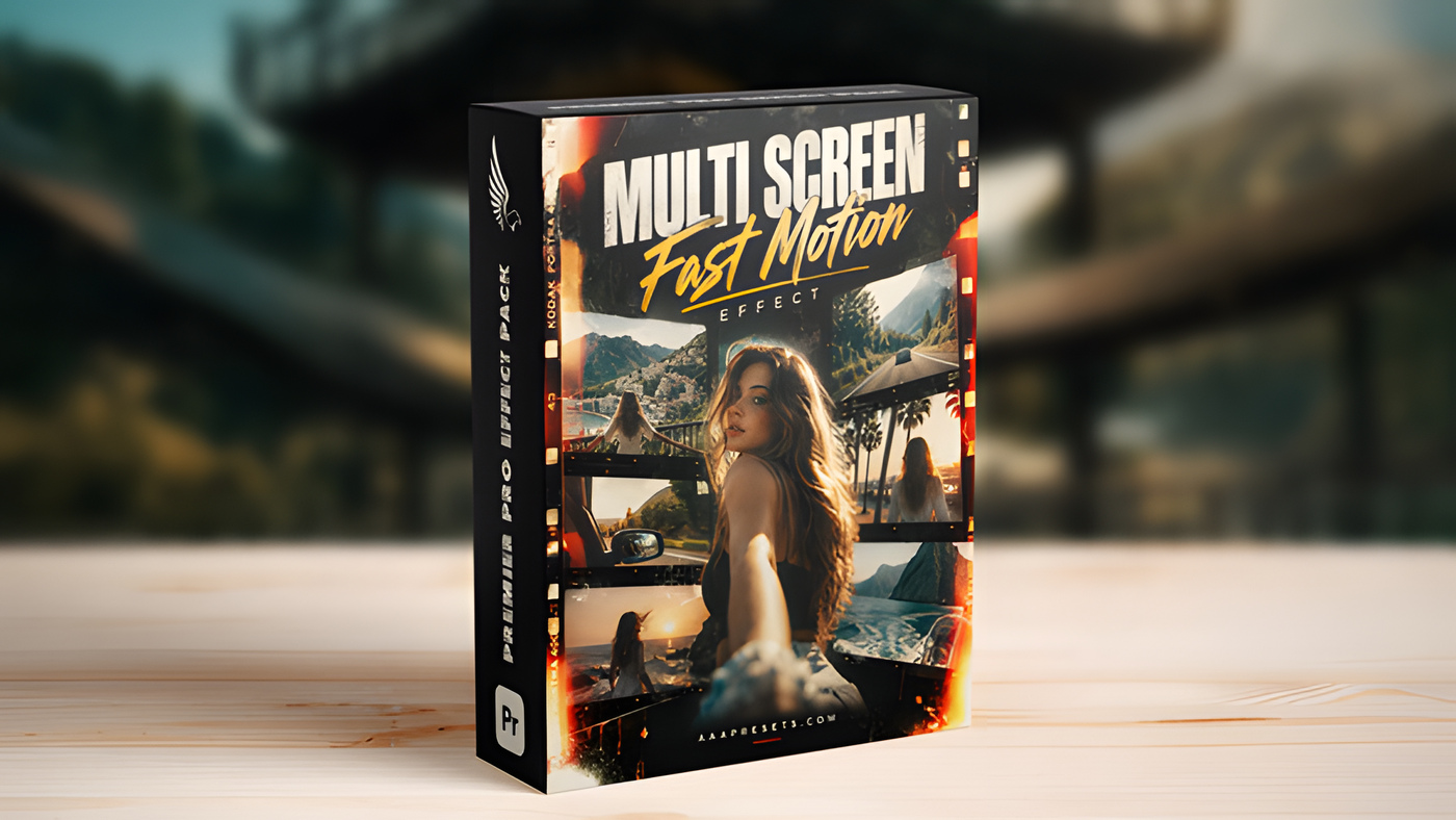 PR模板多屏快速运动视频展示Multi Screen Fast Motion Effect 0334