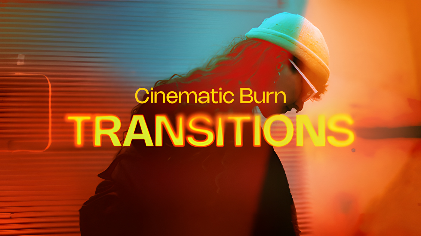 PR模板电影感胶片灼烧5款转场特效Cinematic Burn Transitions 0383